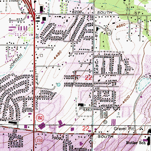 Topographic Map of East Cottonwood Heights, UT