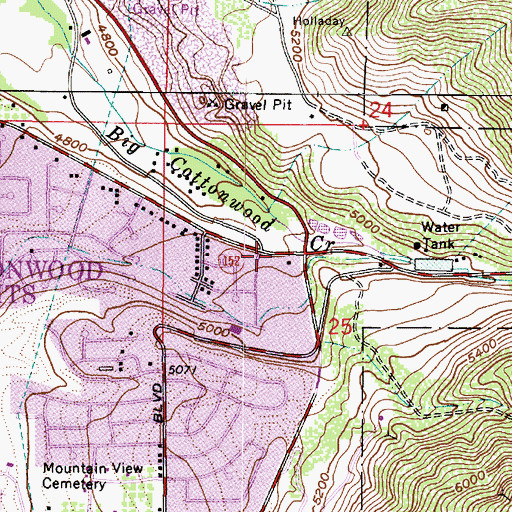 Topographic Map of Canyon Hills Professional Building, UT