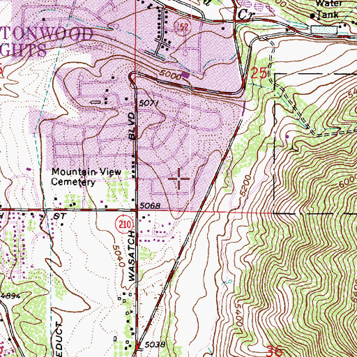 Topographic Map of Canyon View Condo, UT