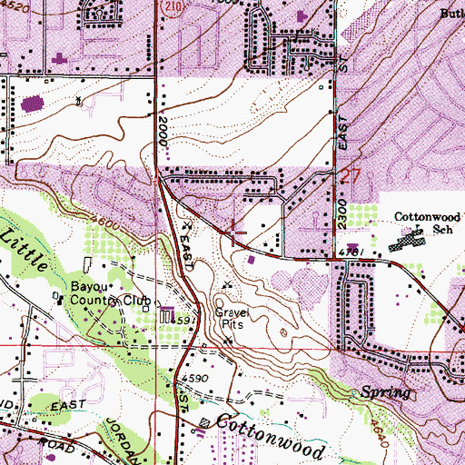 Topographic Map of Brighton Place Condo, UT