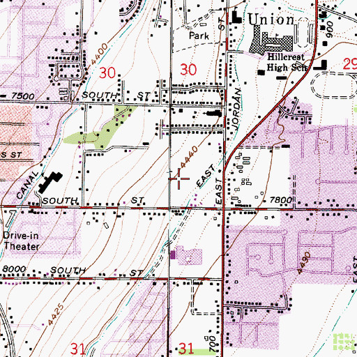 Topographic Map of Briarwood Springs Condo, UT