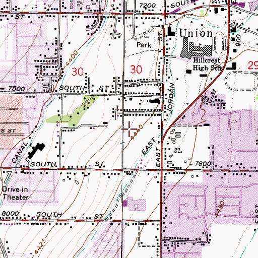 Topographic Map of Briarwood Springs Townhomes, UT