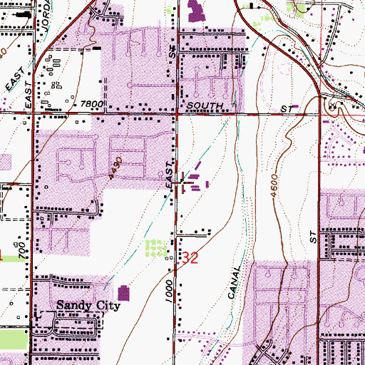 Topographic Map of Broken Ridge at Highpoint, UT