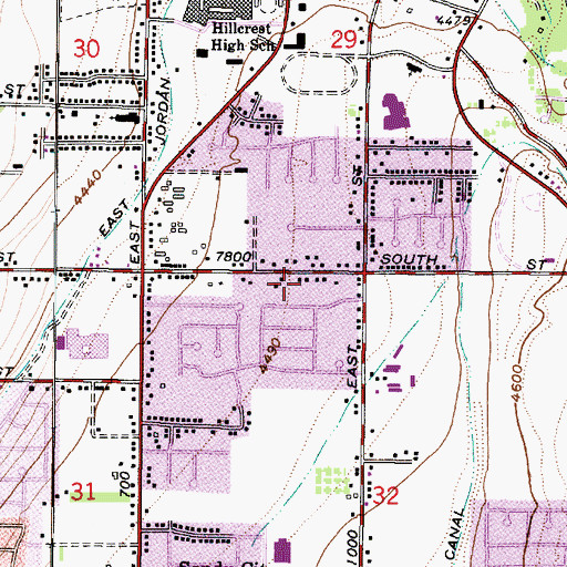 Topographic Map of Cottonwood Arms Condo, UT