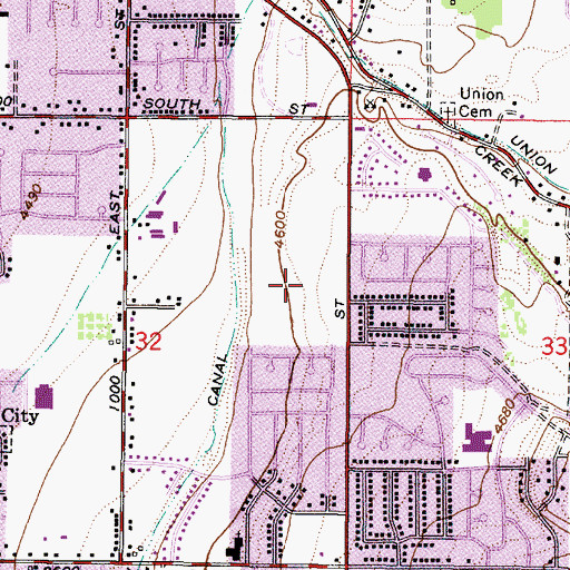 Topographic Map of Cottonwood Hills Condo, UT