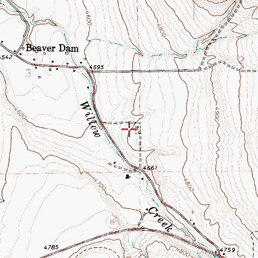 Topographic Map of Beaver Dam Cemetery, UT