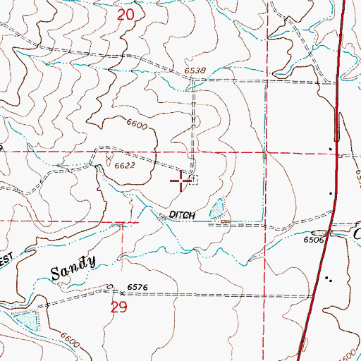 Topographic Map of Spry Cemetery, UT