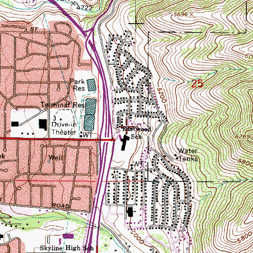 Topographic Map of Woodridge Terrace, UT