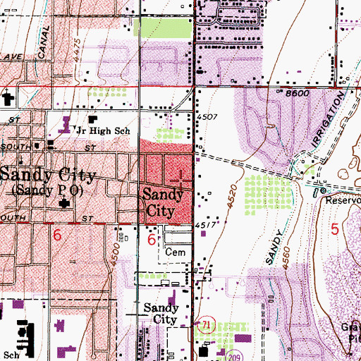 Topographic Map of Cherrywood Condo, UT