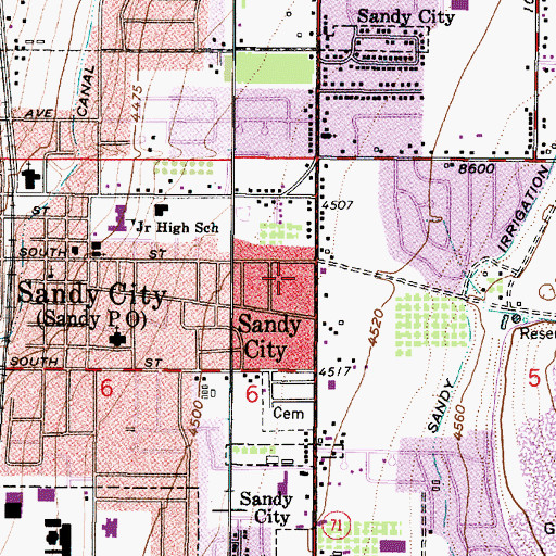 Topographic Map of Cherry Wood Estates, UT