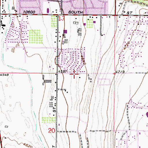 Topographic Map of Bell Canyon Estates, UT