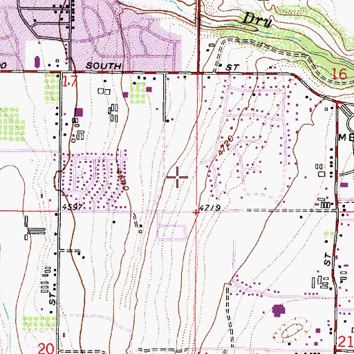 Topographic Map of Brough Estates, UT