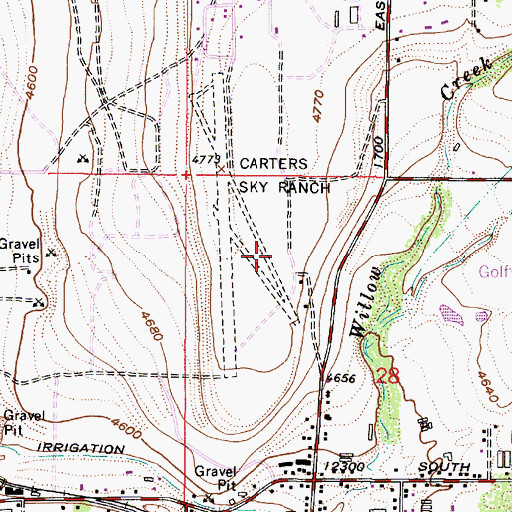 Topographic Map of Bluff at Hidden Valley, UT