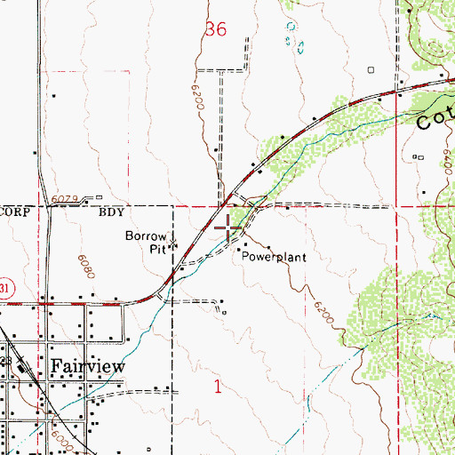 Topographic Map of Fairview Canyon, UT