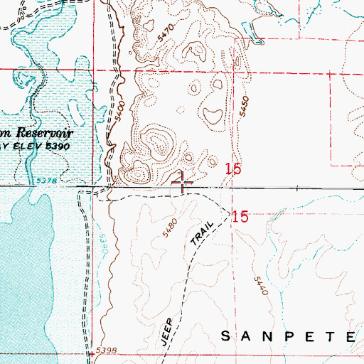 Topographic Map of Sanpete Valley, UT