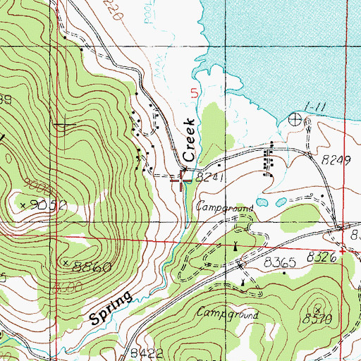 Topographic Map of Blue Spring Creek, UT