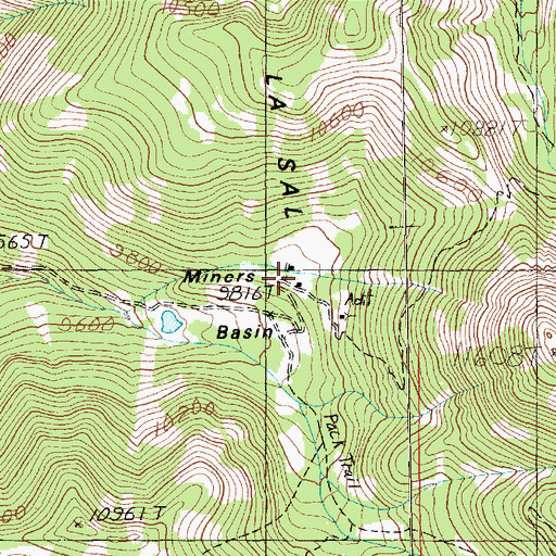Topographic Map of Miners Basin, UT