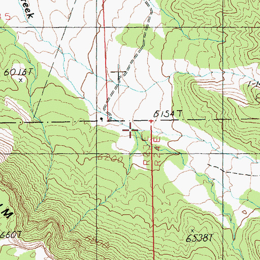 Topographic Map of Mason Spring Creek, UT
