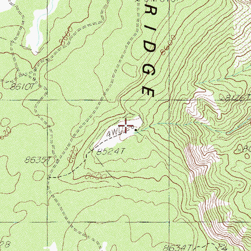 Topographic Map of Poso Pasture, UT