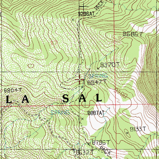 Topographic Map of Squaw Spring, UT