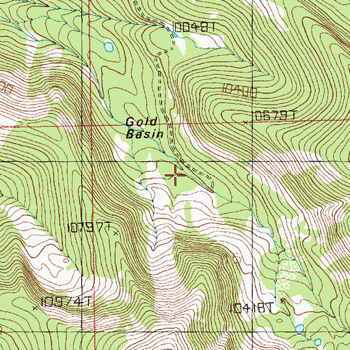 Topographic Map of Gold Basin Tower, UT