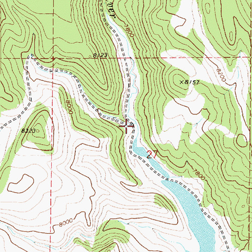 Topographic Map of Post Hollow, UT