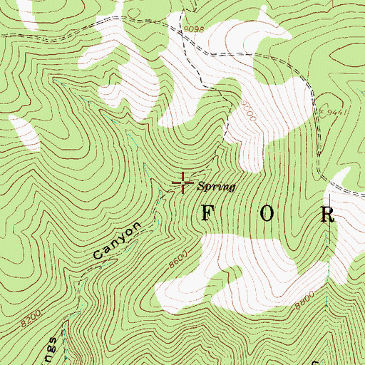 Topographic Map of Number Three Spring, UT