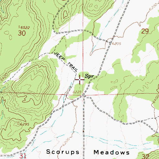 Topographic Map of Flowell Spring, UT