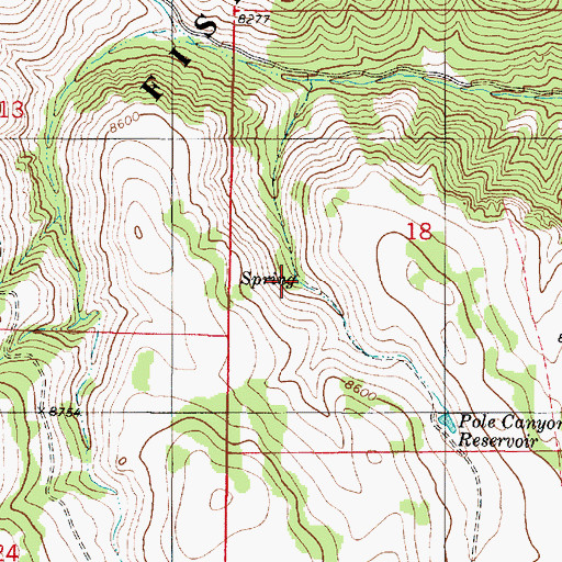 Topographic Map of Brindley Spring, UT