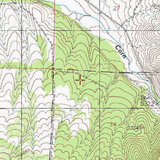 Topographic Map of Corn Creek Bench Spring, UT