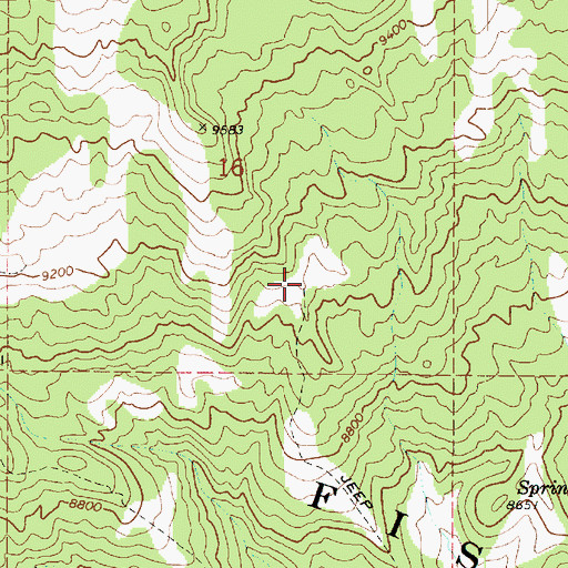 Topographic Map of Fairy Spring, UT