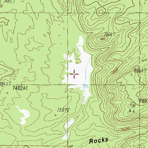 Topographic Map of Dry Flat, UT