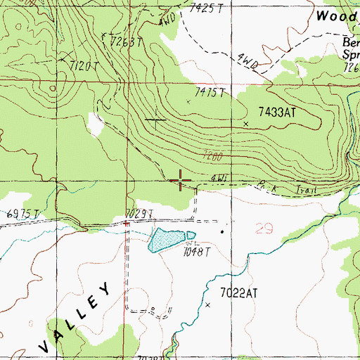 Topographic Map of Mill Canyon Trailhead, UT