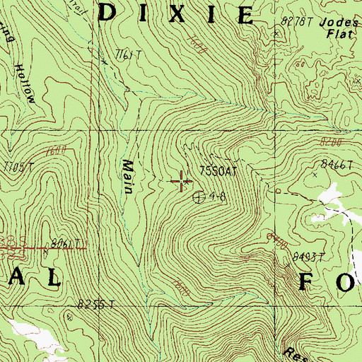 Topographic Map of Reservoir Canyon Trail, UT