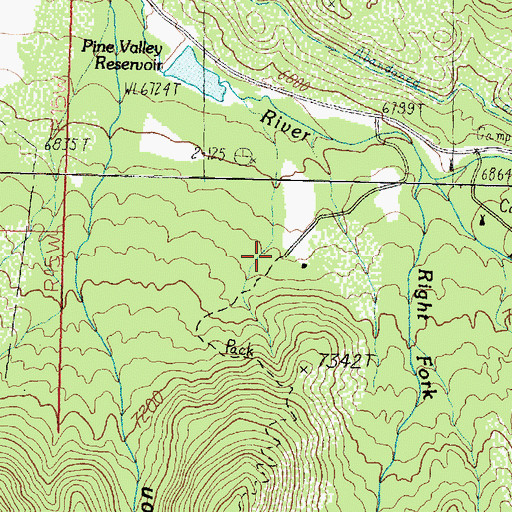Topographic Map of Browns Point Trailhead, UT