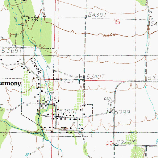 Topographic Map of New Harmony Trailhead, UT