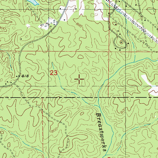 Topographic Map of Tallacoosa (historical), AL