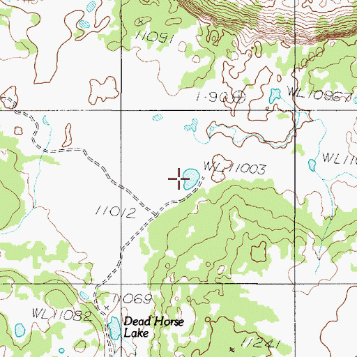 Topographic Map of Jane Lake, UT