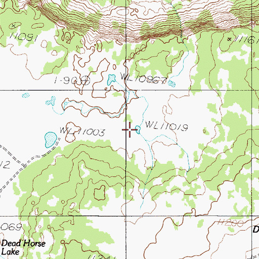 Topographic Map of Lee Lake, UT