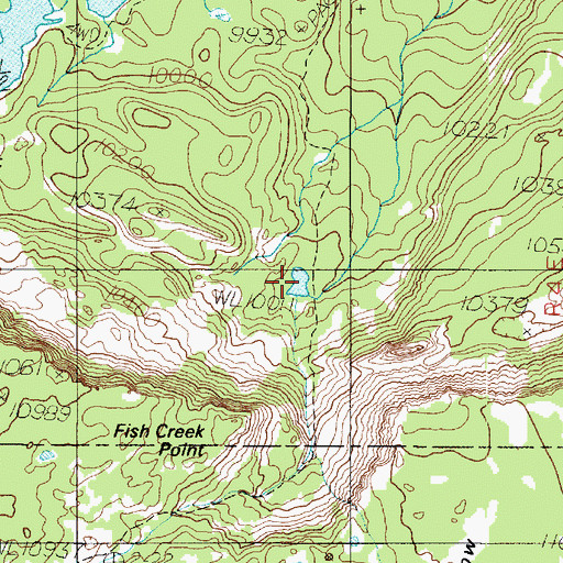Topographic Map of Emily Lake, UT