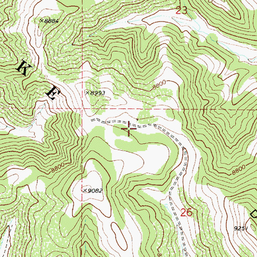 Topographic Map of Duncan Draw Spring, UT