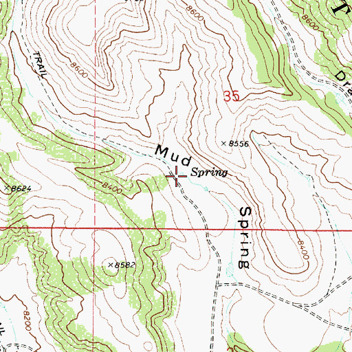 Topographic Map of Mud Spring, UT