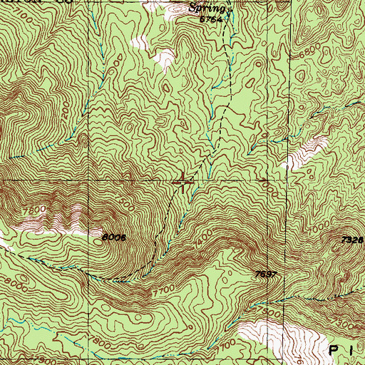 Topographic Map of Upper Grants Ranch Trail, UT