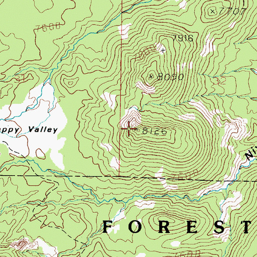 Topographic Map of The Three Brothers, UT