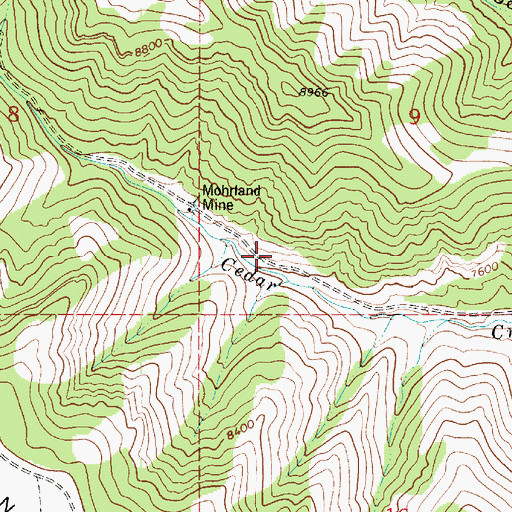 Topographic Map of King Number Two Mine, UT