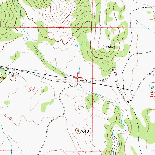 Topographic Map of Gordon Creek Mine, UT