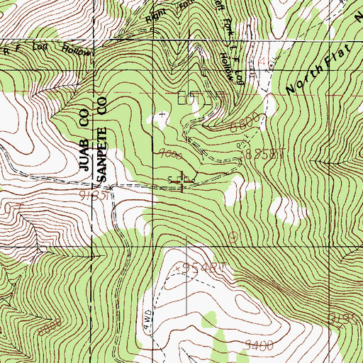 Topographic Map of Cool Spring, UT