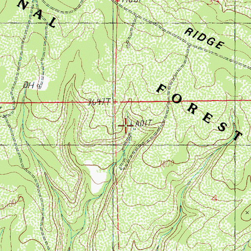 Topographic Map of Pine Ridge Mine, UT