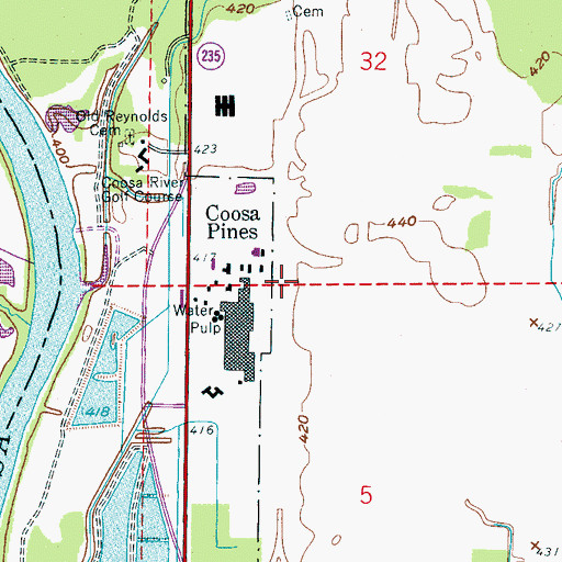 Topographic Map of Talladega County Industrial Park, AL