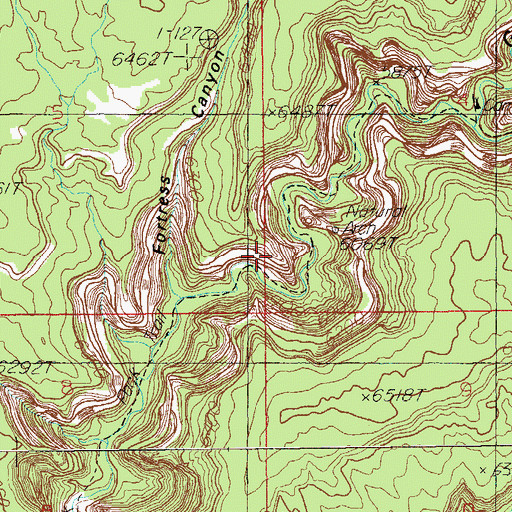 Topographic Map of Turkey Pen Ruin, UT